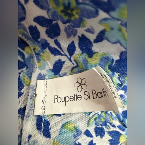 Poupette St. Barth Blue and White Floral Dress size S - Picture 3 of 9